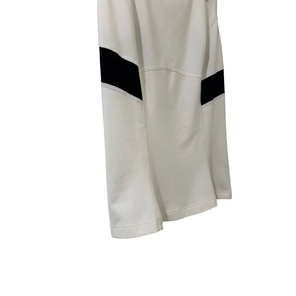 Nike Top Sleeveless Muscle Tank White Black Mesh Swoosh XS